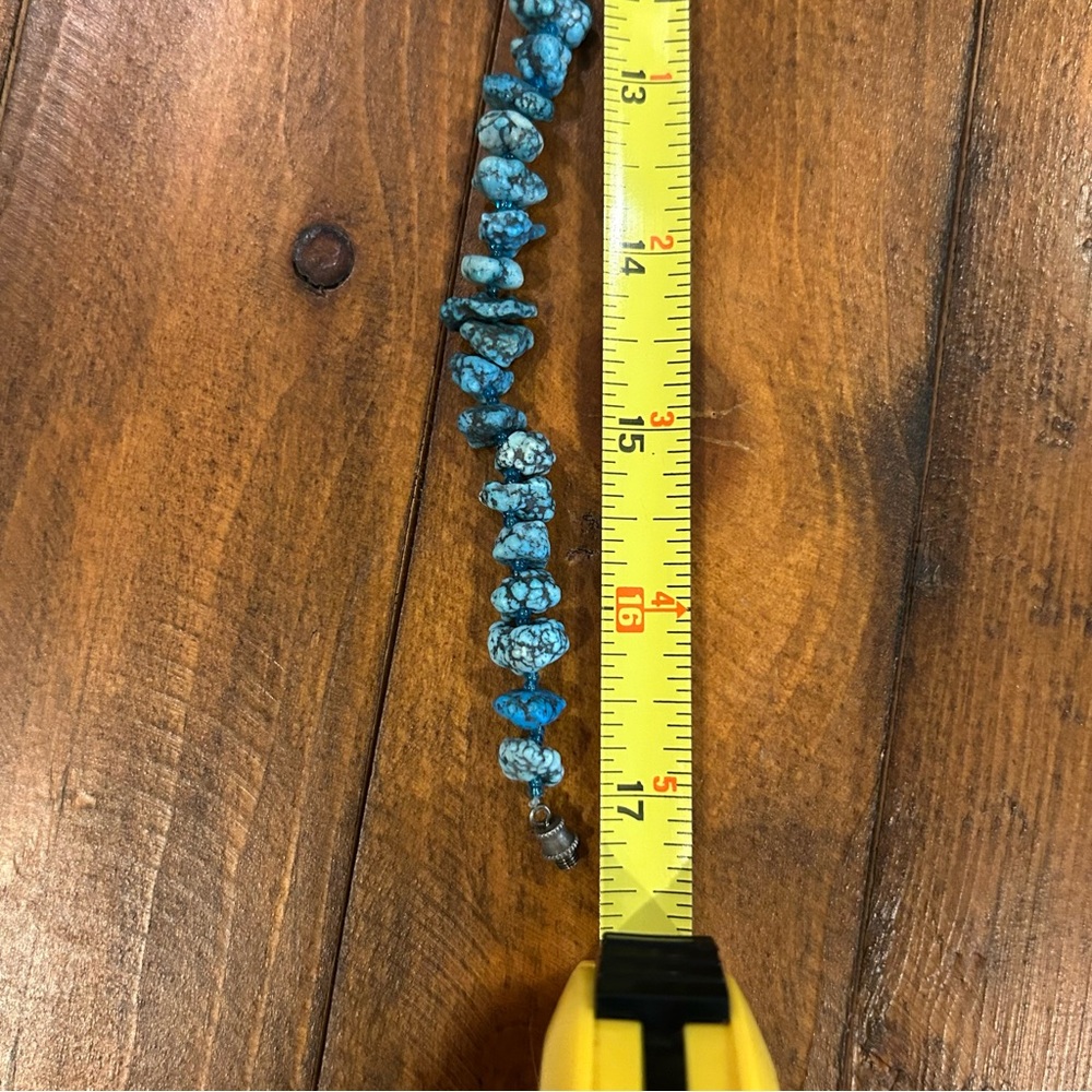 Genuine Turquoise Nugget Necklace EUC - Picture 9 of 11